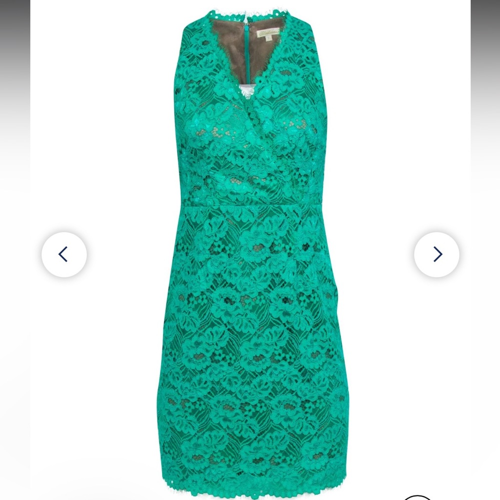 NWOT Shoshanna green lace mini dress in size 4